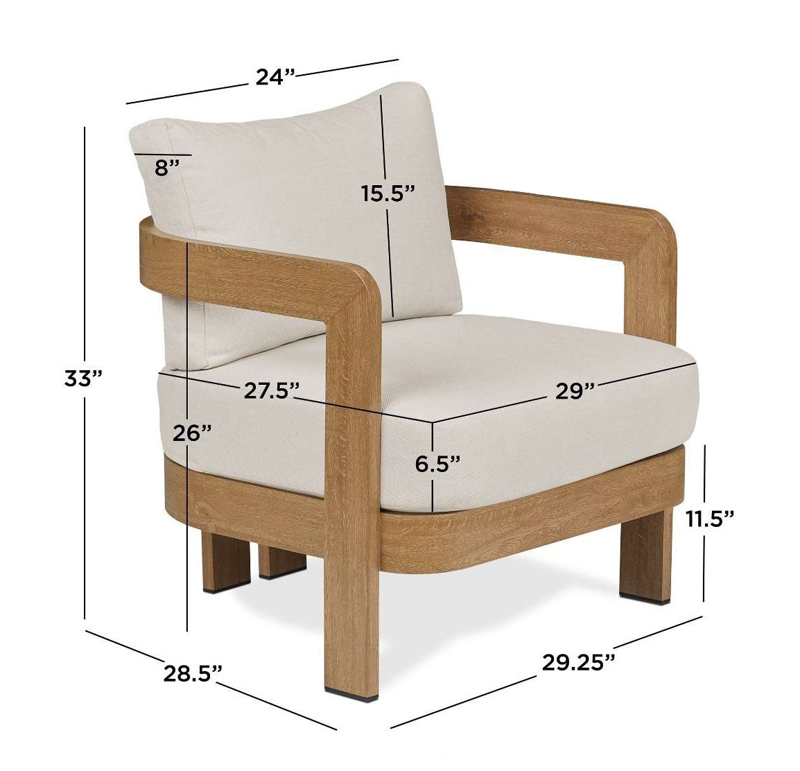 DALA ArcLuxe 4-Piece Outdoor Patio Sofa Set