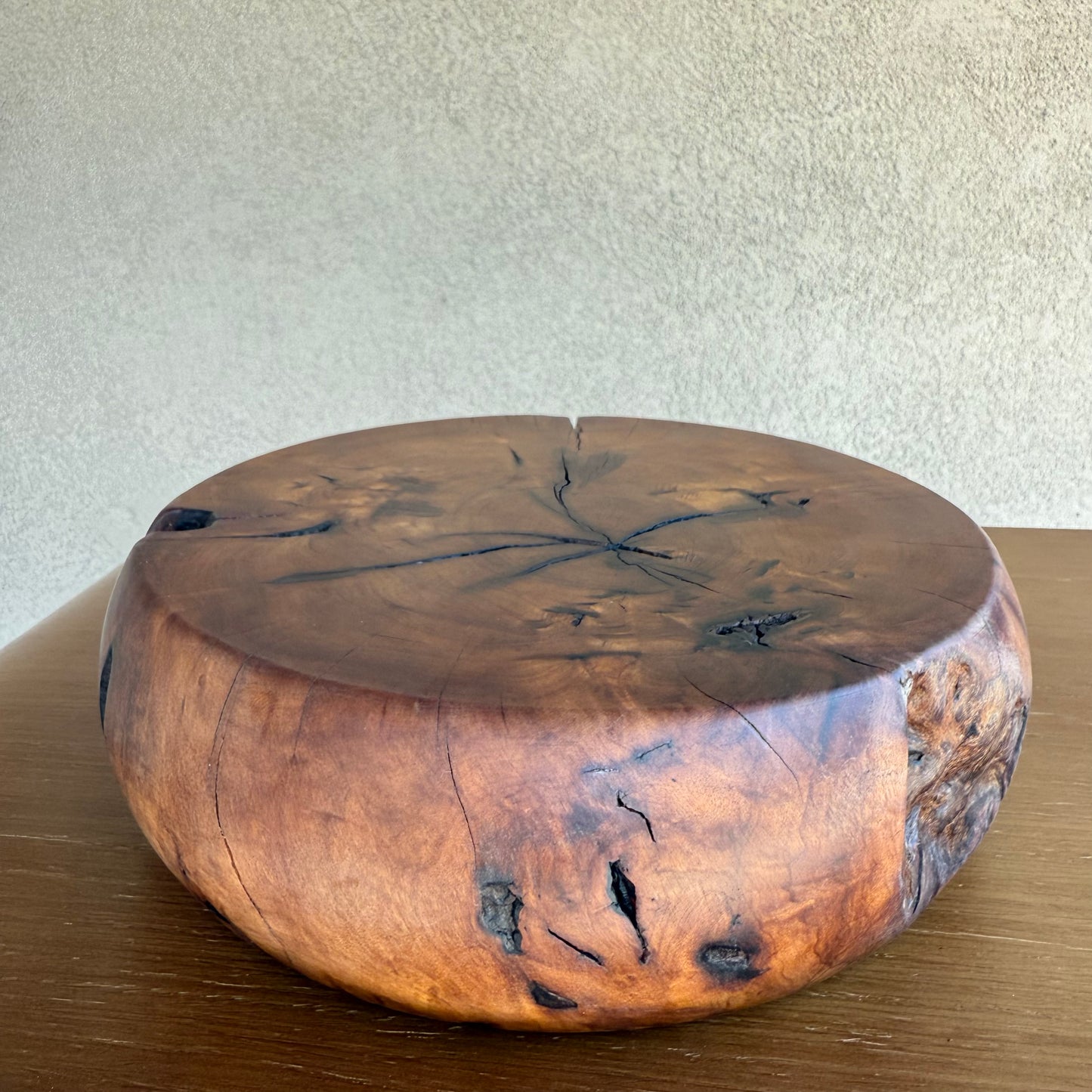 Rustic Jujube Wood Display Stand – Handmade Reclaimed Base for Plants, Vases, Candles, Wedding Cake, Wabi Sabi & Farmhouse Deco