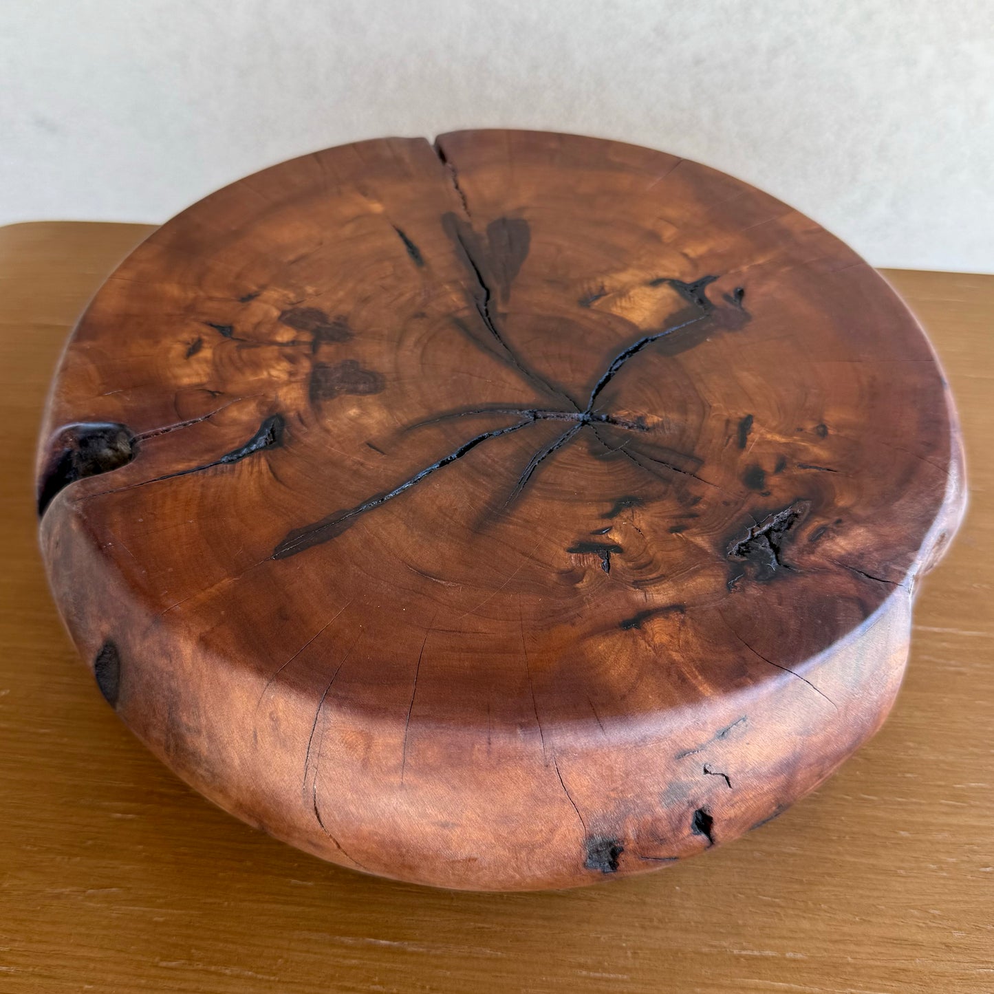 Rustic Jujube Wood Display Stand – Handmade Reclaimed Base for Plants, Vases, Candles, Wedding Cake, Wabi Sabi & Farmhouse Deco