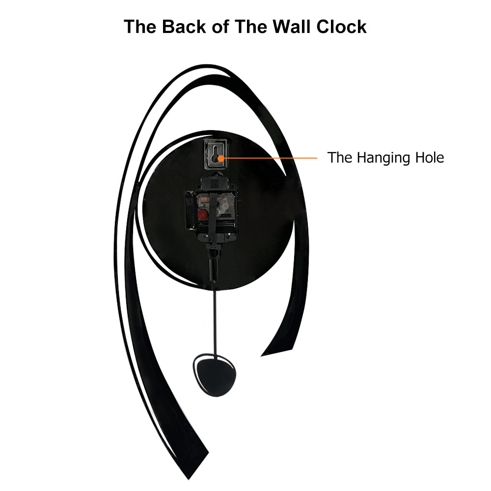 24.8" Multi-Color Modern Acrylic Wall Clock – Decorative Hanging Art for Living Room & Bedroom
