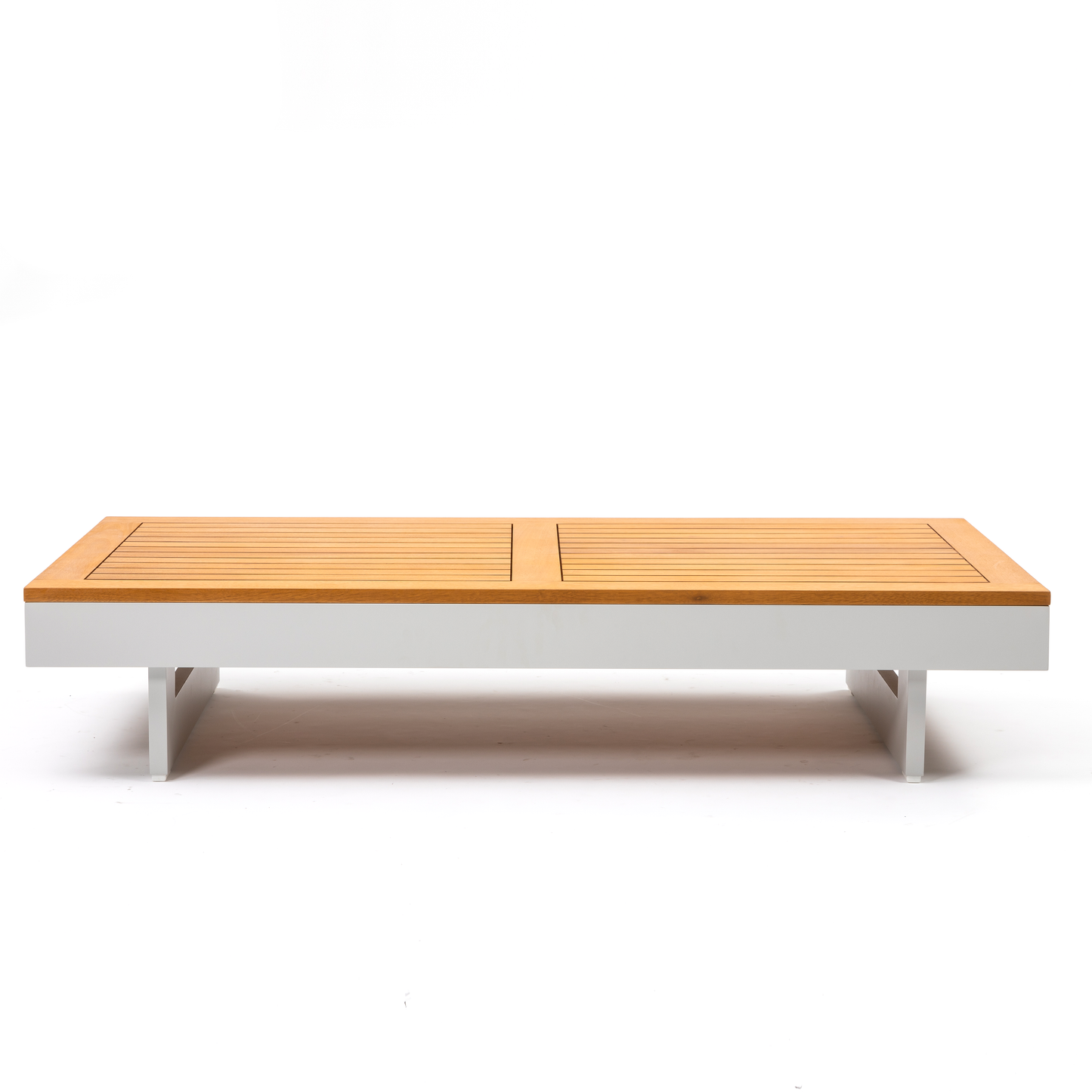 Molise II – Modular Aluminum Outdoor Sofa Set for 6, Gen 2 with Acacia Wood Accent Tables