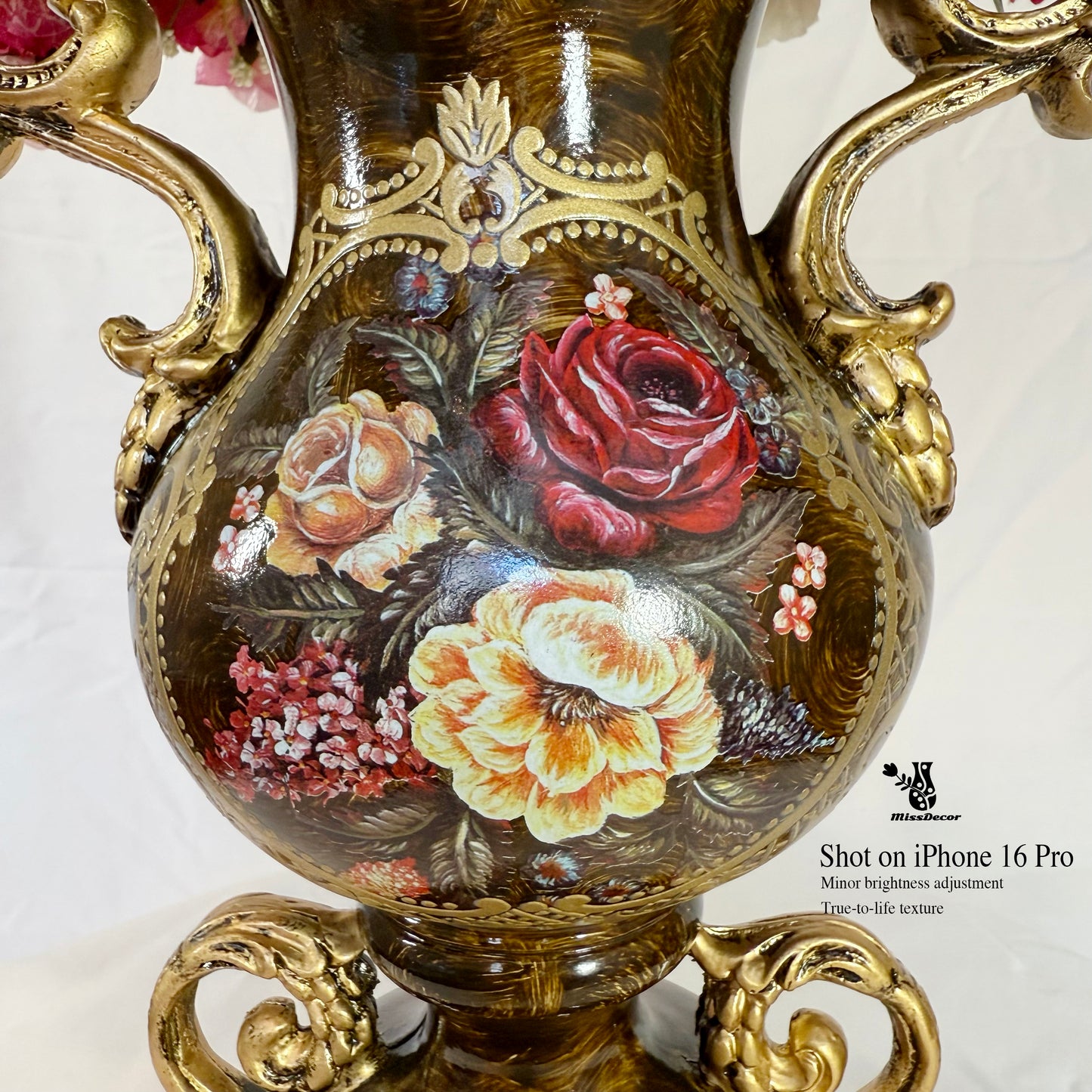 Artificial Vintage Flower Arrangement Vase Set
