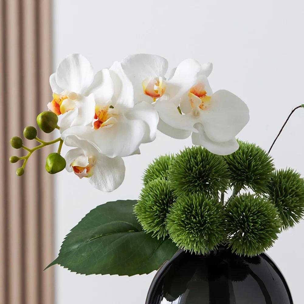 Elegant White Artificial Flower Arrangement with Vase – Perfect Centerpiece Decor