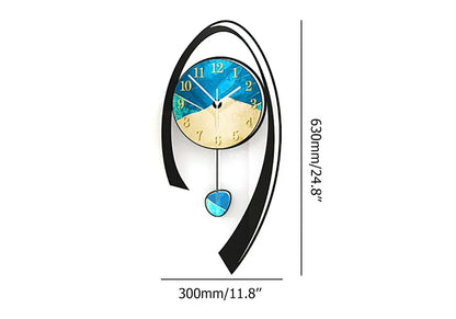 24.8" Multi-Color Modern Acrylic Wall Clock – Decorative Hanging Art for Living Room & Bedroom