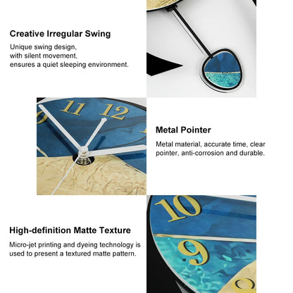 24.8" Multi-Color Modern Acrylic Wall Clock – Decorative Hanging Art for Living Room & Bedroom