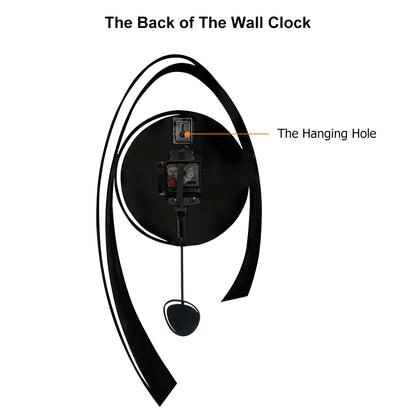 24.8" Multi-Color Modern Acrylic Wall Clock – Decorative Hanging Art for Living Room & Bedroom
