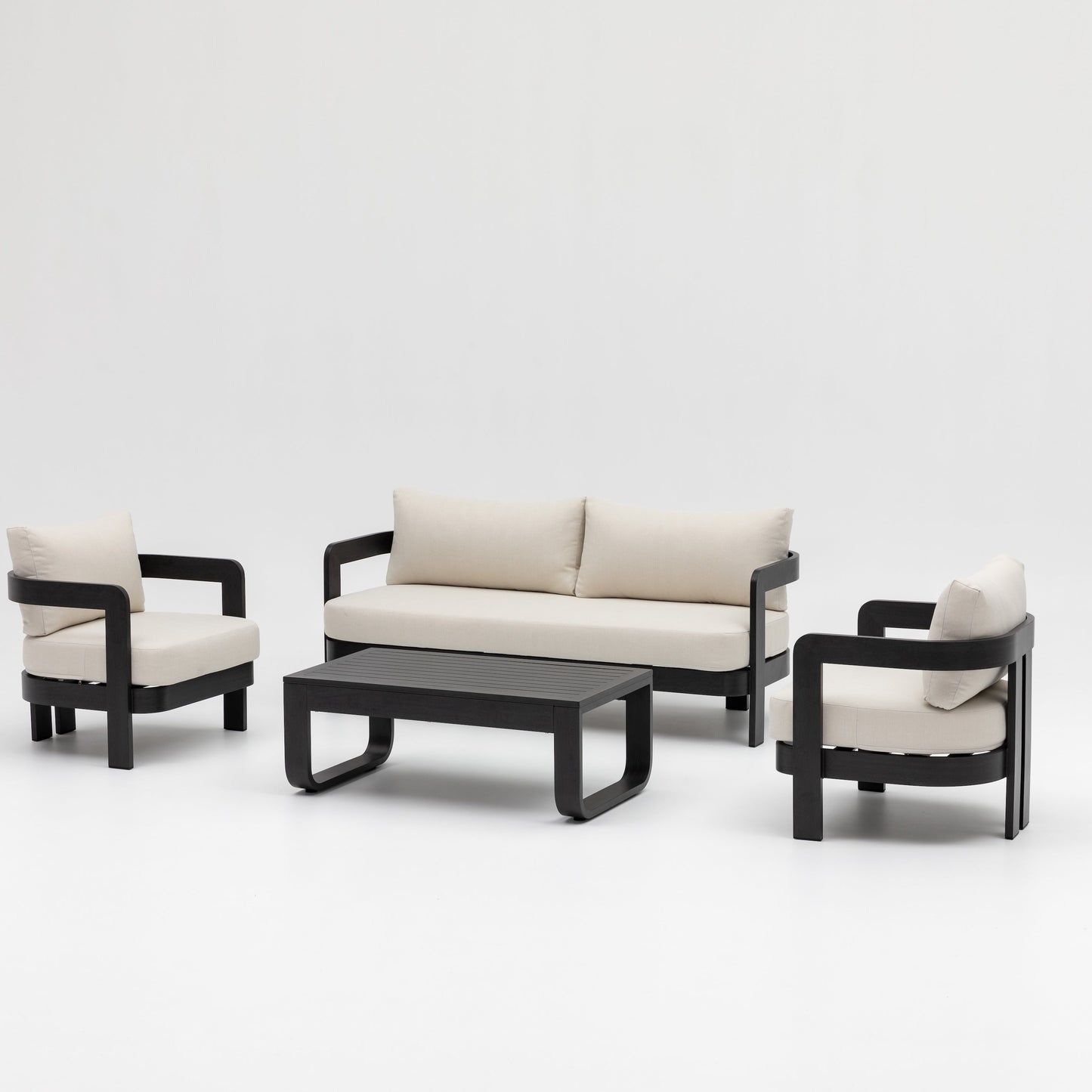 DALA ArcLuxe Noir – 4-Piece Black Frame Set