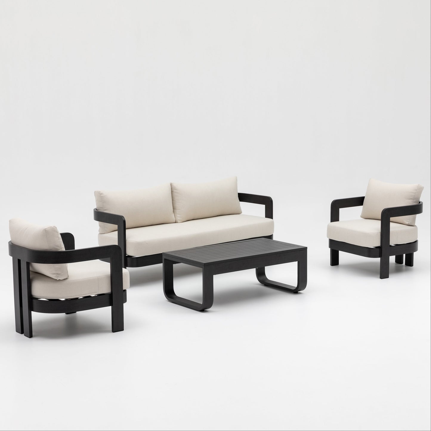 DALA ArcLuxe Noir – 4-Piece Black Frame Set