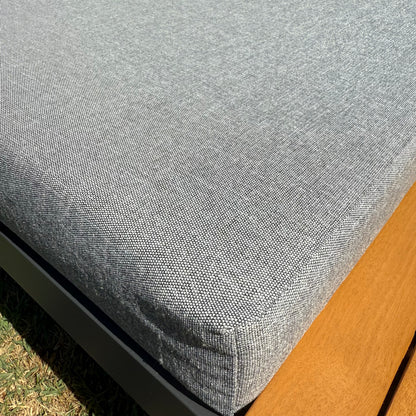 Outdoor Acacia Wood Sectional Sofa Set with Cushions & Side Table – Seats 4