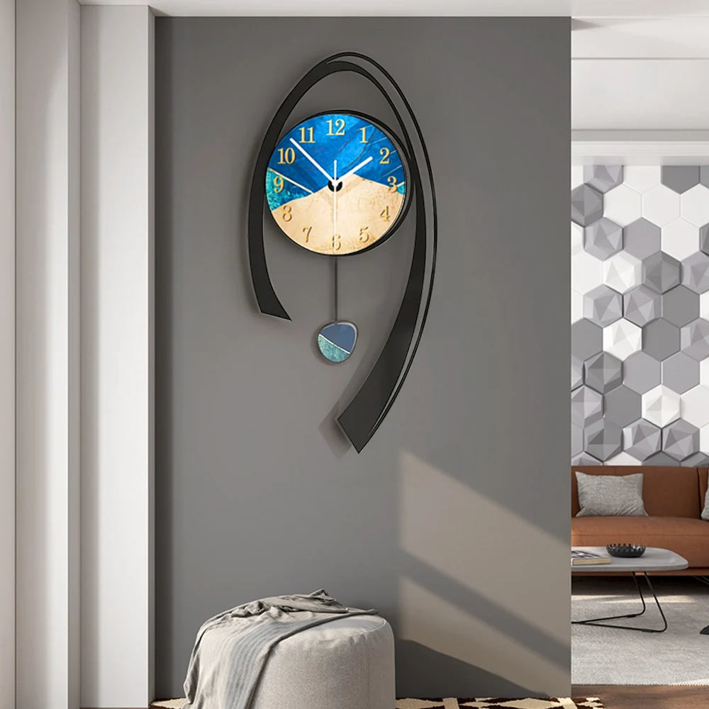 24.8" Multi-Color Modern Acrylic Wall Clock – Decorative Hanging Art for Living Room & Bedroom