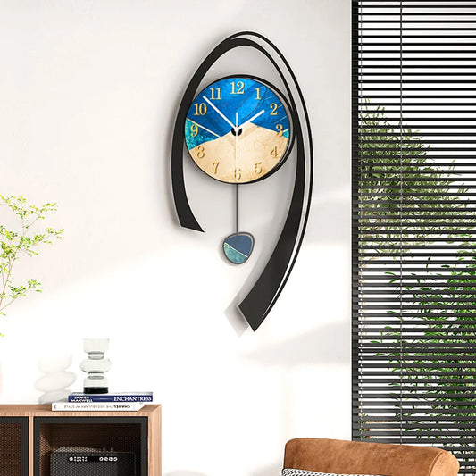 24.8" Multi-Color Modern Acrylic Wall Clock – Decorative Hanging Art for Living Room & Bedroom